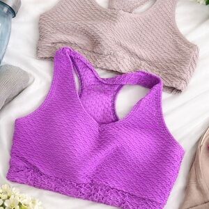 Booty by Brabants Textured Purple Crop Top